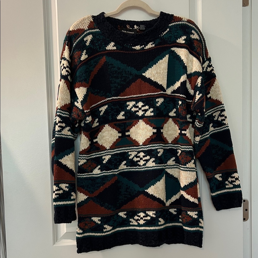 Vintage PAUL HARRIS Geometric Patterned Sweater